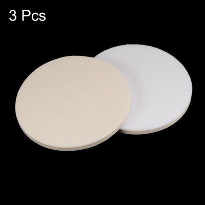 Harfington 3pcs Wool Felt Polishing Pads 5 Inch Buffing Wheel Polish Pad Flocking Back