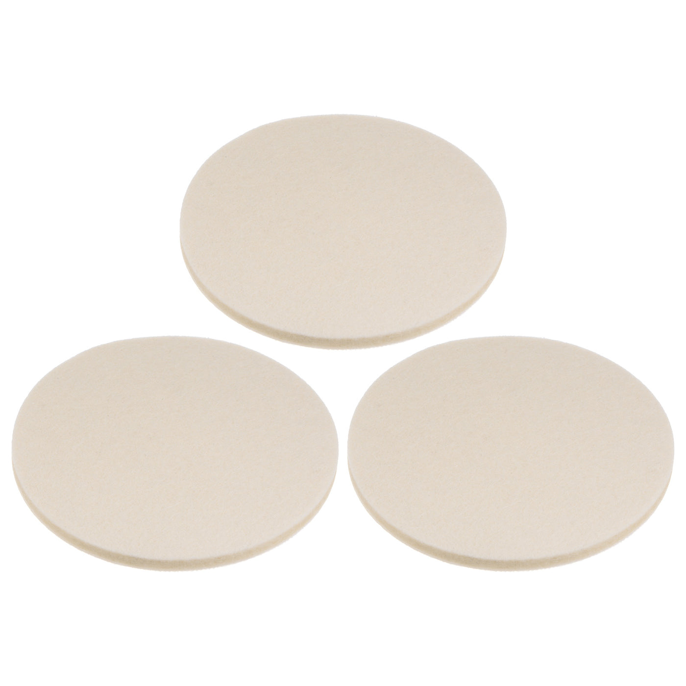 Harfington 3pcs Wool Felt Polishing Pads 5 Inch Buffing Wheel Polish Pad Flocking Back