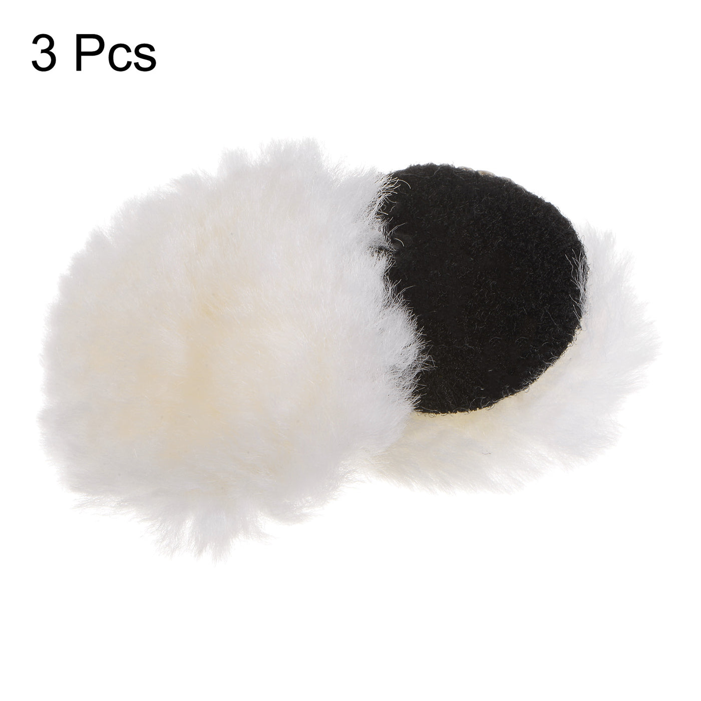 Harfington 3pcs Wool 2 Inch Wool Polishing Pad with Hook and Loop