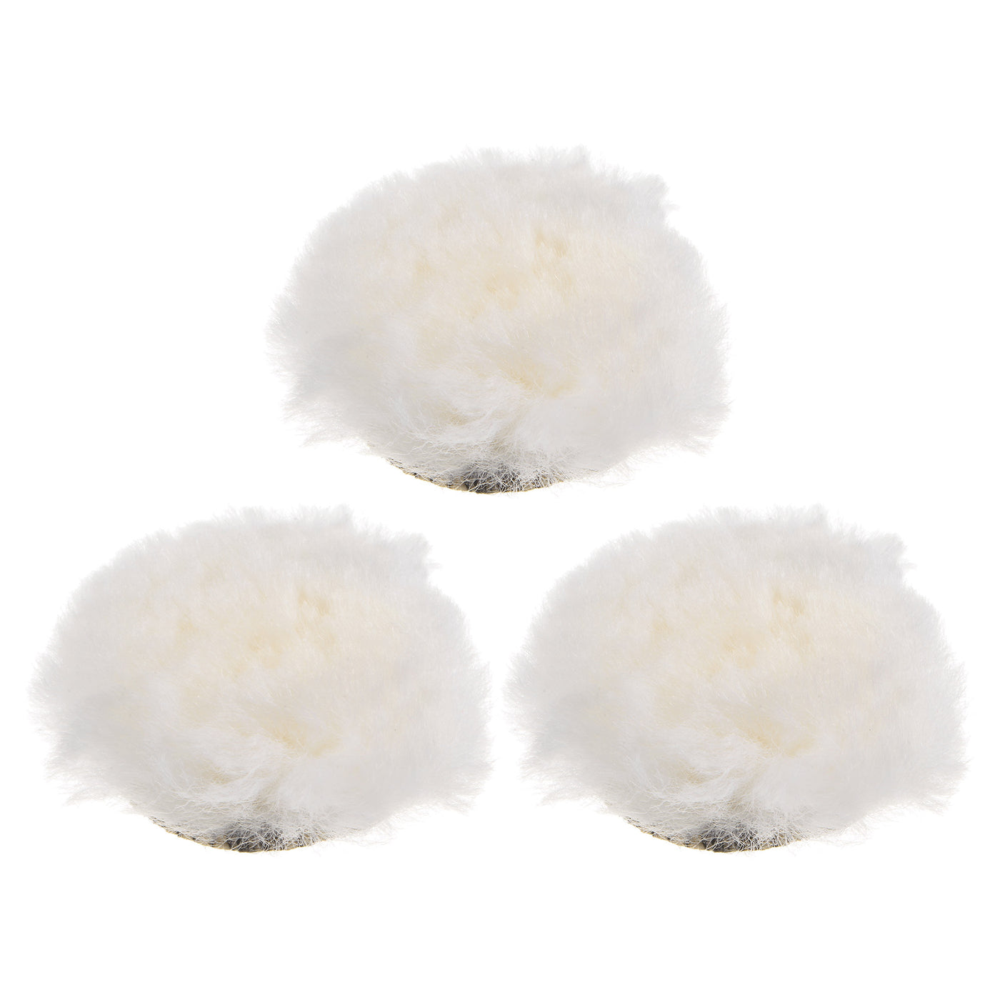 Harfington 3pcs Wool 2 Inch Wool Polishing Pad with Hook and Loop