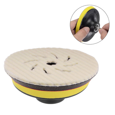 Harfington Wool Buffing Pad, 5 Inch Car Waxing Pads Disc