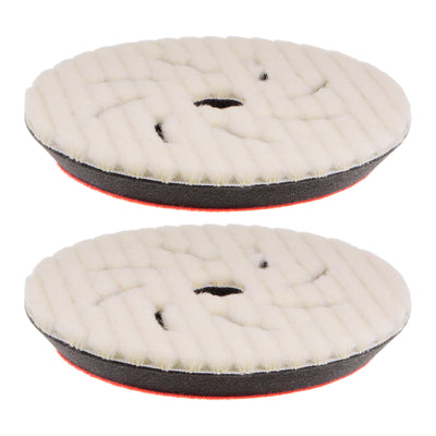 Harfington 2pcs Wool Buffing Pad, 5 Inch Car Waxing Pads Disc