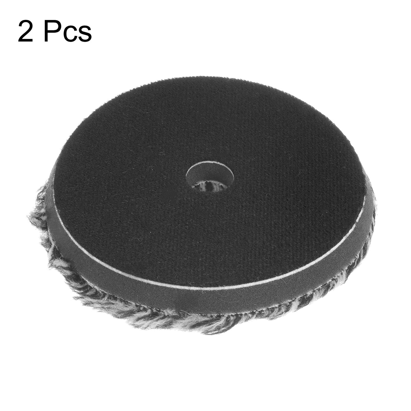 Harfington 2pcs Wool Cutting Pad, 5 Inch Microfiber Buffing Polishing Pads