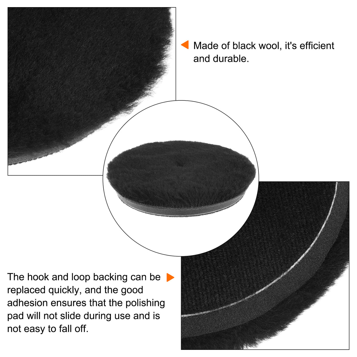 Harfington 2pcs Microfiber Polishing Pad 5 Inch Microfiber Cutting Disc