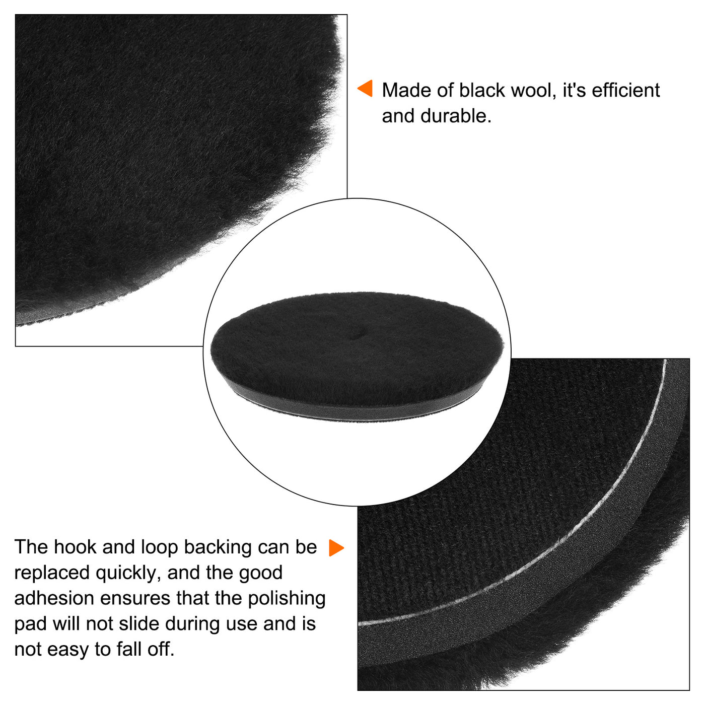 Harfington Microfiber Polishing Pad 6 Inch Microfiber Cutting Disc