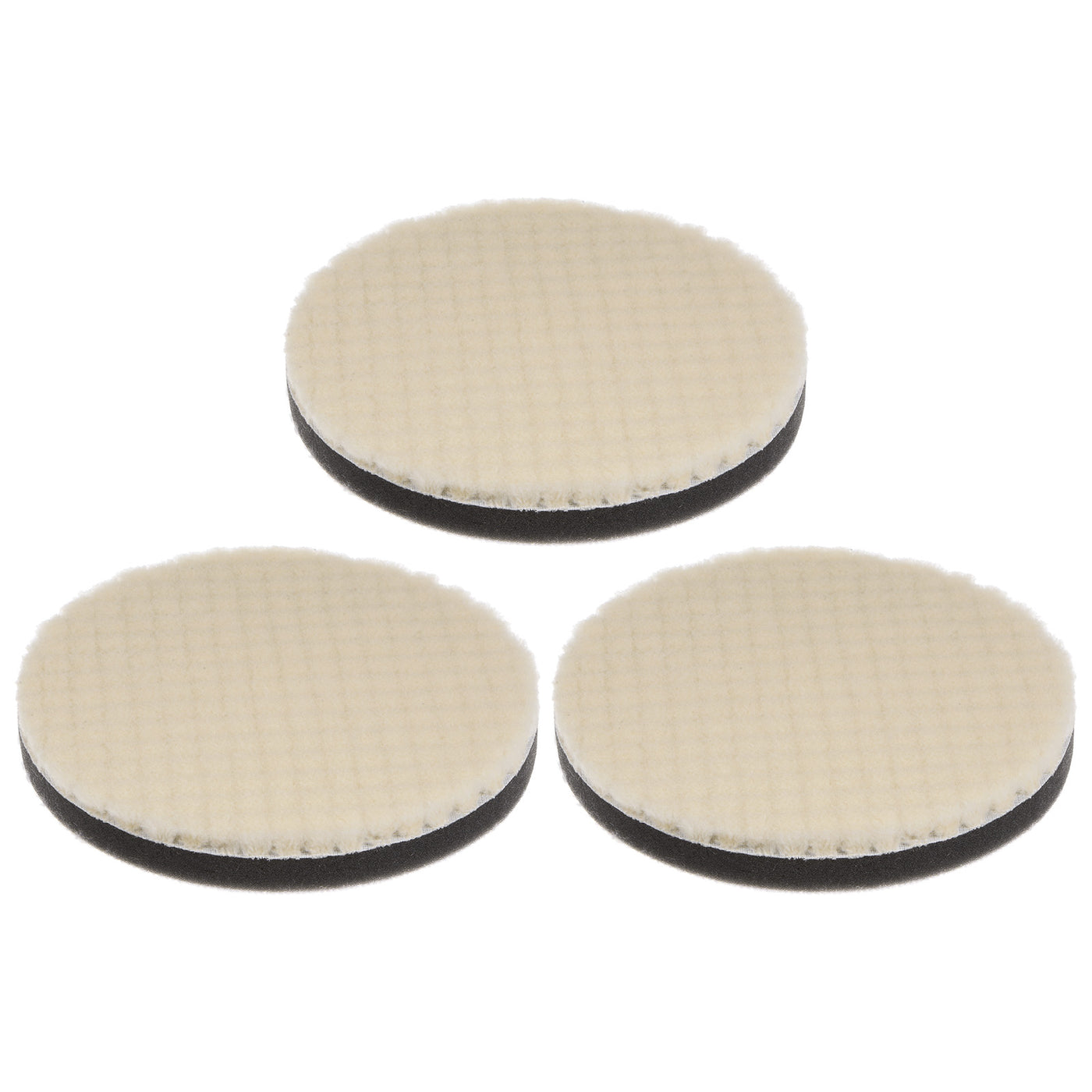 Harfington 3pcs Wool Polishing Pads 5 Inch Felt Sponge Pad Medium Polishing Pad