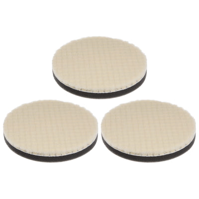 Harfington 3pcs Wool Polishing Pads 5 Inch Felt Sponge Pad Medium Polishing Pad