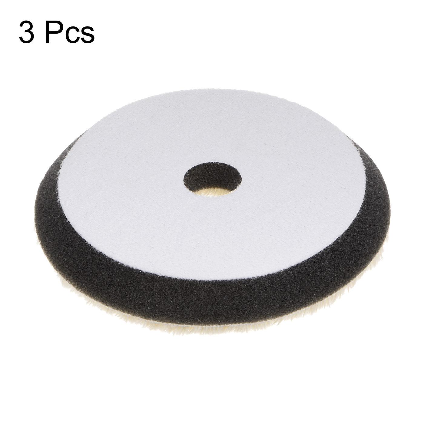 Harfington 3pcs Wool Polishing Pads 6 Inch Felt Sponge Pad with Hole Medium Polishing Pad