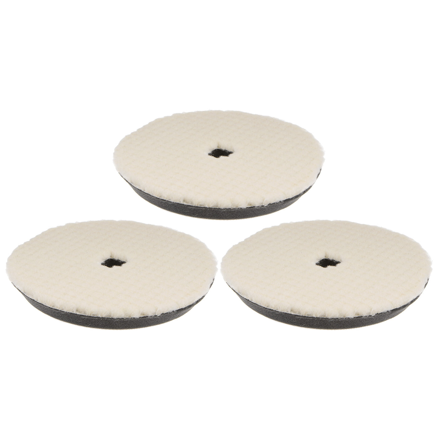 Harfington 3pcs Wool Polishing Pads 6 Inch Felt Sponge Pad with Hole Medium Polishing Pad