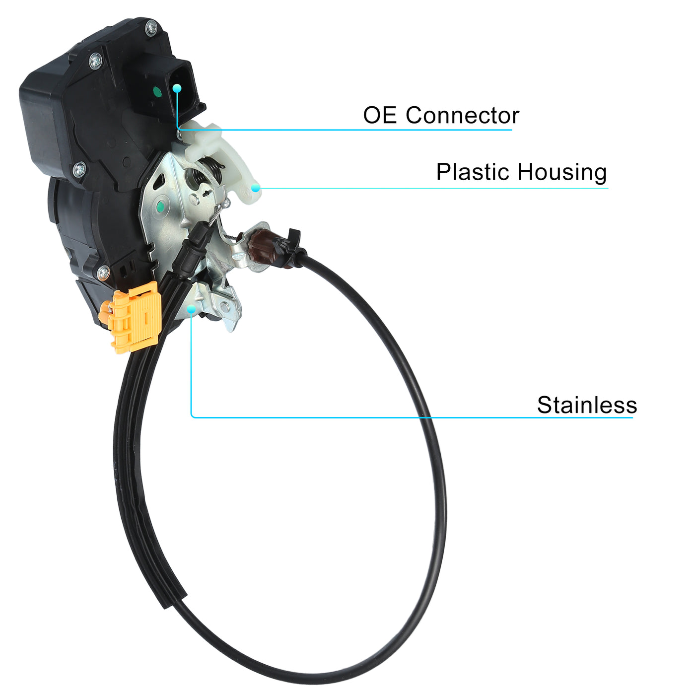 uxcell Uxcell Front Right Side Power Door Lock Actuator Motor with Cable for Cadillac CTS 2009-2014 No.22862245