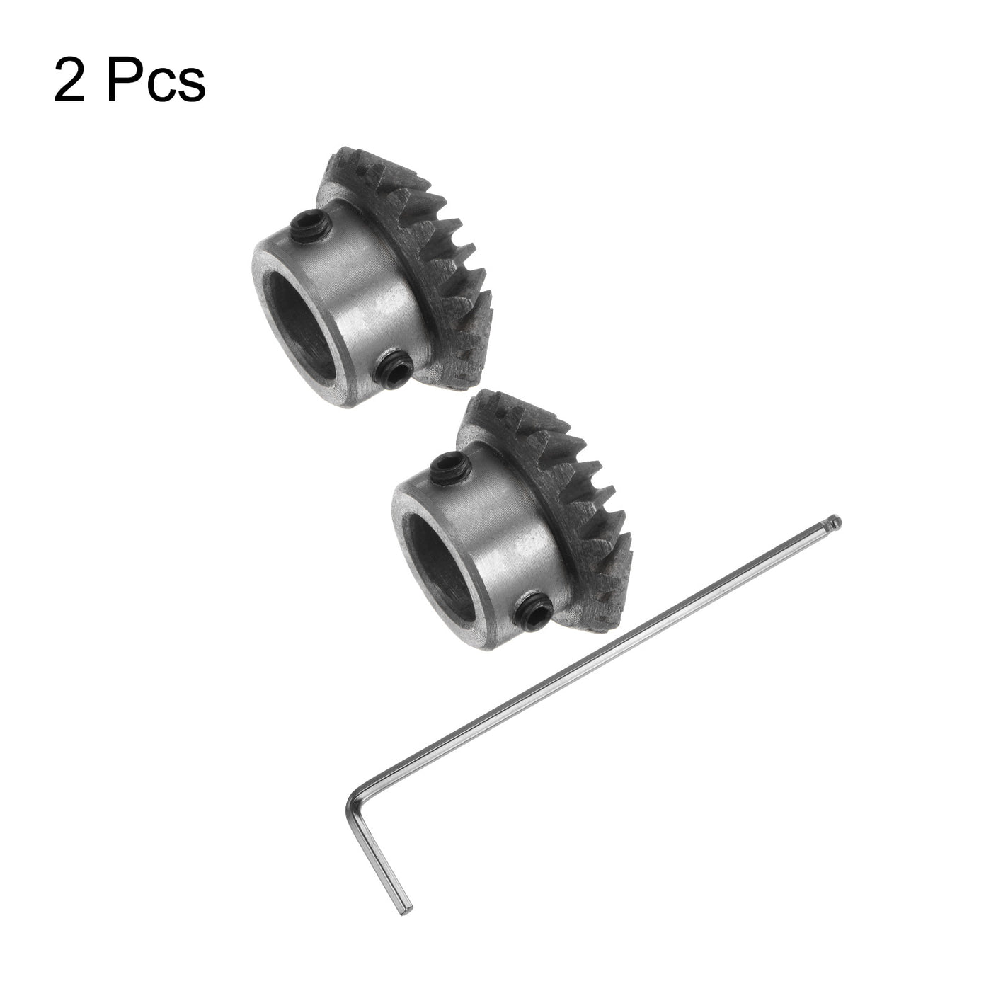 Harfington 2pcs Bevel Gear 1.5M 20 Teeth 14mm Shaft Hole Tapered Bevel Pinion Gear