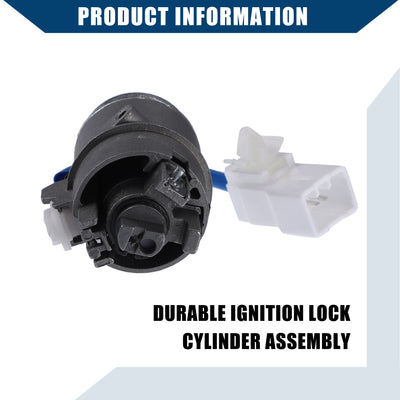 Harfington No.81920-1EA00 Car Ignition Switch Lock Cylinder with 2 Key for Hyundai Accent Sedan 2006-2011 / Steering Lock Cylinder Set / Durable / 1 Set / Silver Tone