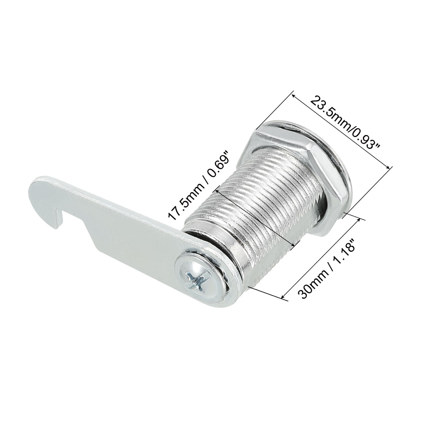 uxcell Uxcell Cam Lock 1-1/8" Fits Up to 7/8" Thickness Panel Keyed Alike Zinc Alloy 2Pcs