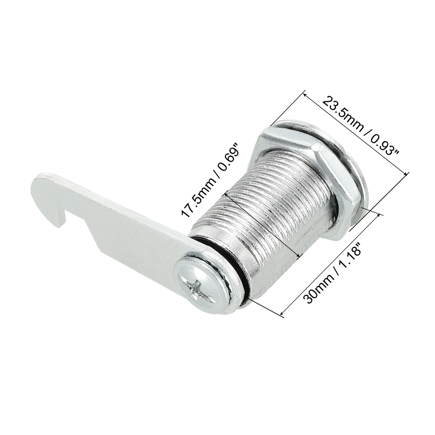 uxcell Uxcell Cabinet Drawer Cam Lock, 1-1/8" Cylinder Length Fits Up to 7/8" Thickness Panel, Keyed Different Zinc Alloy Secure File Drawer Toolbox Mailbox 5Pcs