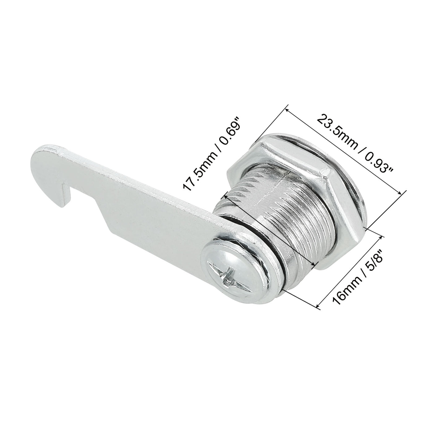 uxcell Uxcell Cabinet Drawer Cam Lock, 5/8" Cylinder Length Fits Up to 5/16" Thickness Panel, Keyed Different Zinc Alloy Secure File Drawer Toolbox Mailbox 5Pcs