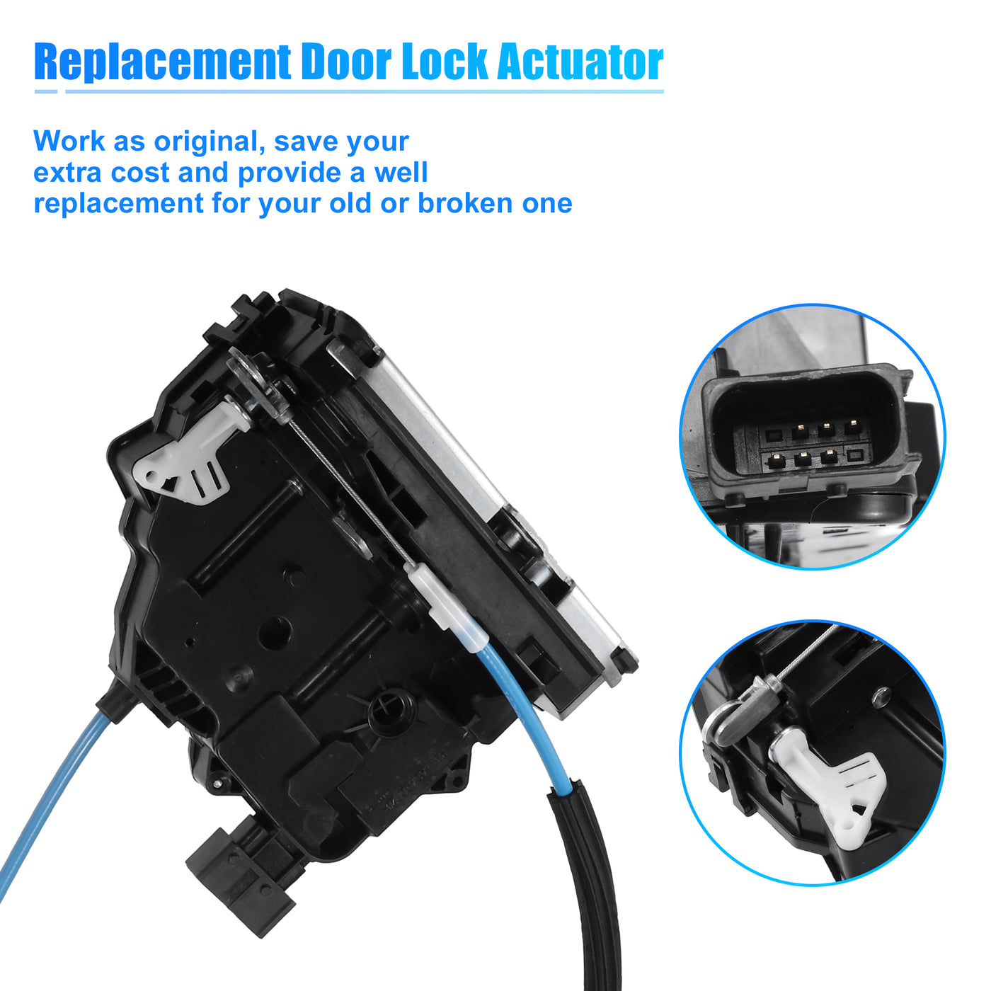 uxcell Uxcell No.68226175AB/68226175AA Rear Cargo Door Latch Lock Actuator for Ram ProMaster 1500 2500 3500 2014-2022