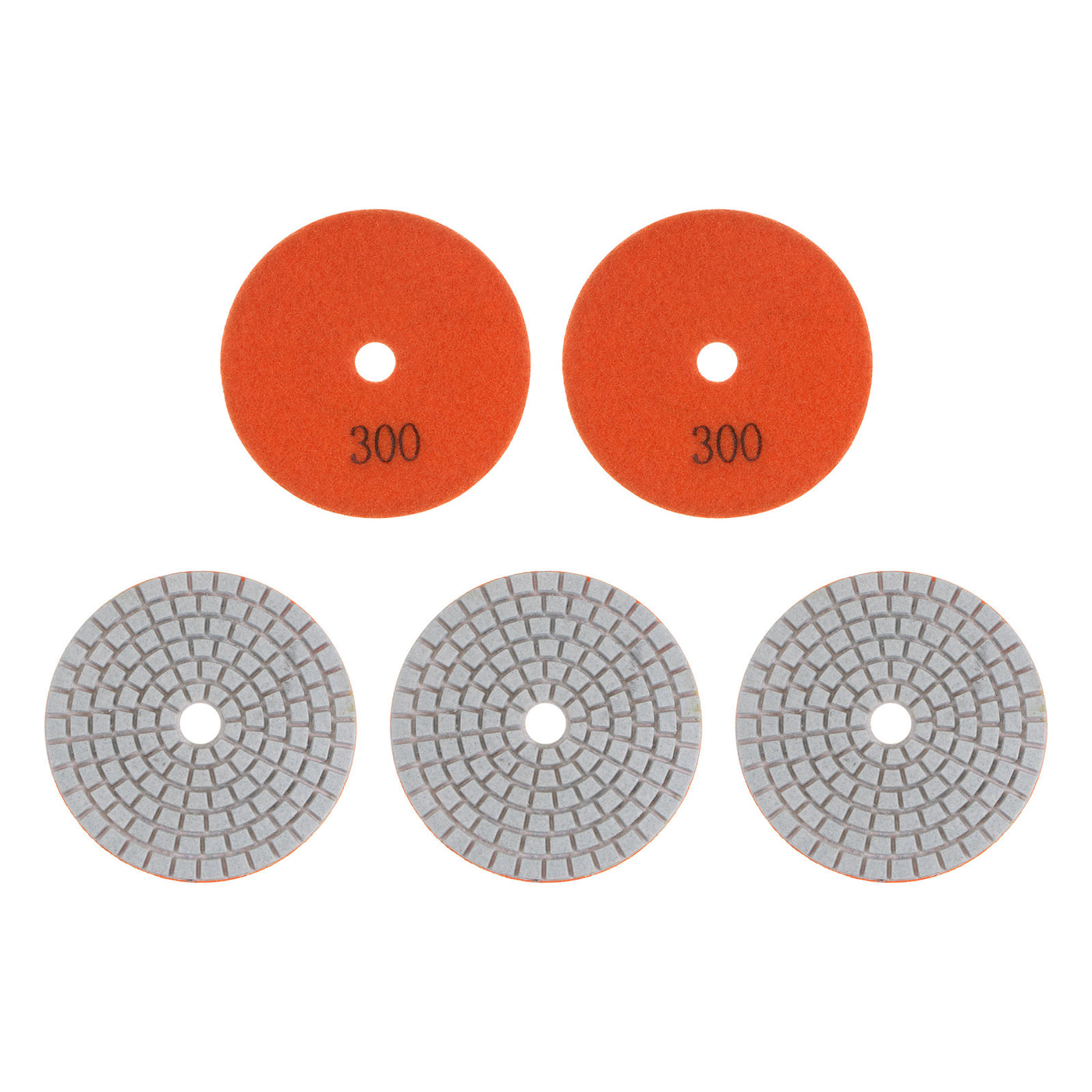 Harfington 5pcs 3" Grit 300 Diamond Polishing Pad Wet/Dry for Stone Concrete Marble Quartz