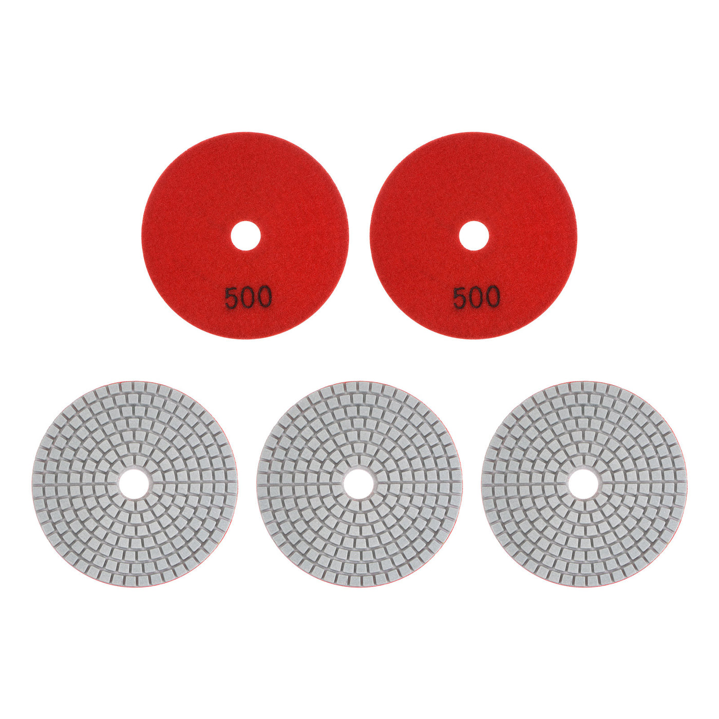 Harfington 5pcs 4" Grit 500 Diamond Polishing Pad Wet/Dry for Stone Concrete Marble Quartz