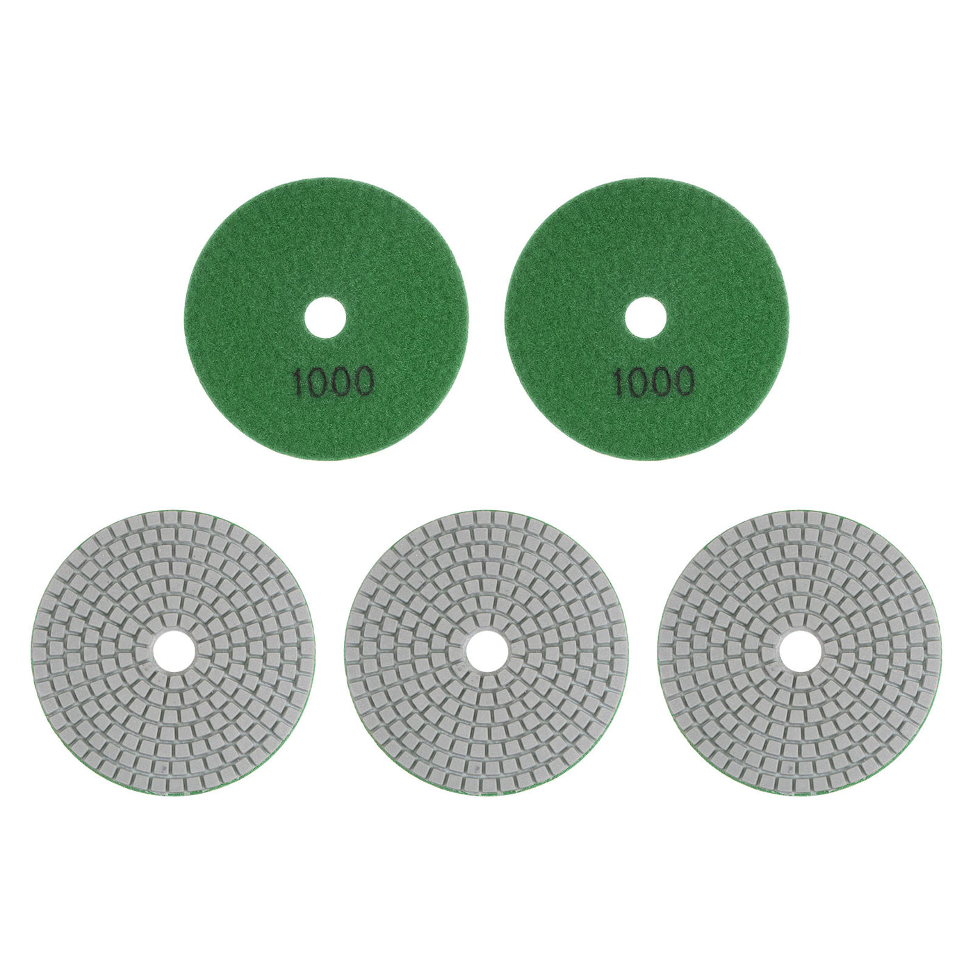 Harfington 5pcs 4" Grit 1000 Diamond Polishing Pad Wet/Dry for Stone Concrete Marble Quartz