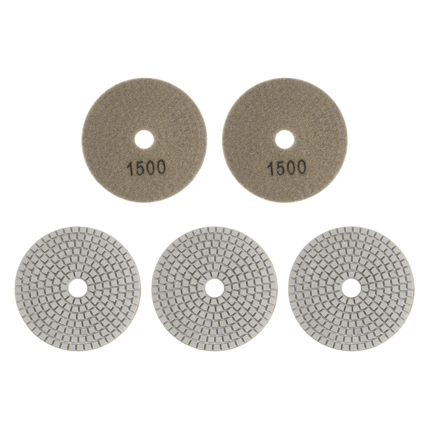 Harfington 5pcs 4" Grit 1500 Diamond Polishing Pad Wet/Dry for Stone Concrete Marble Quartz