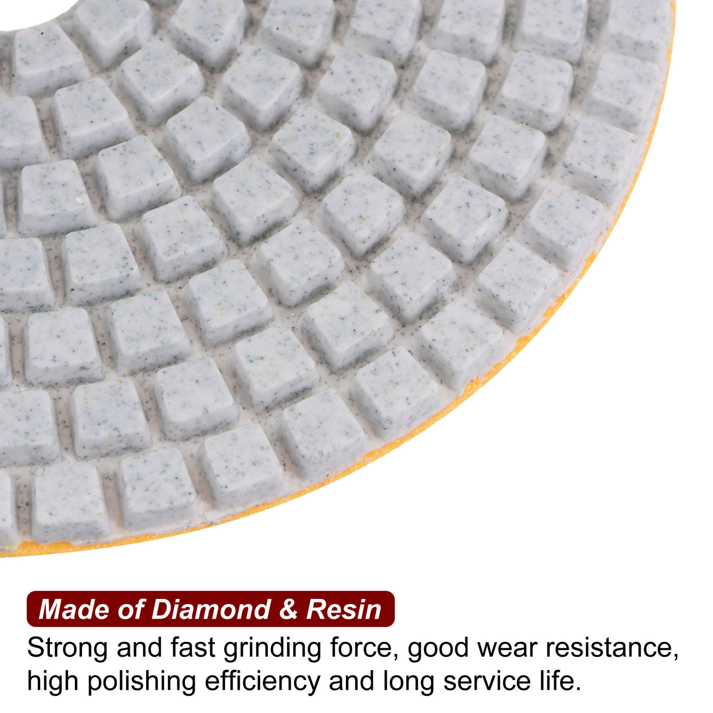 Harfington 5pcs 3" Grit 200 Diamond Polishing Pad Wet/Dry for Stone Concrete Marble Quartz