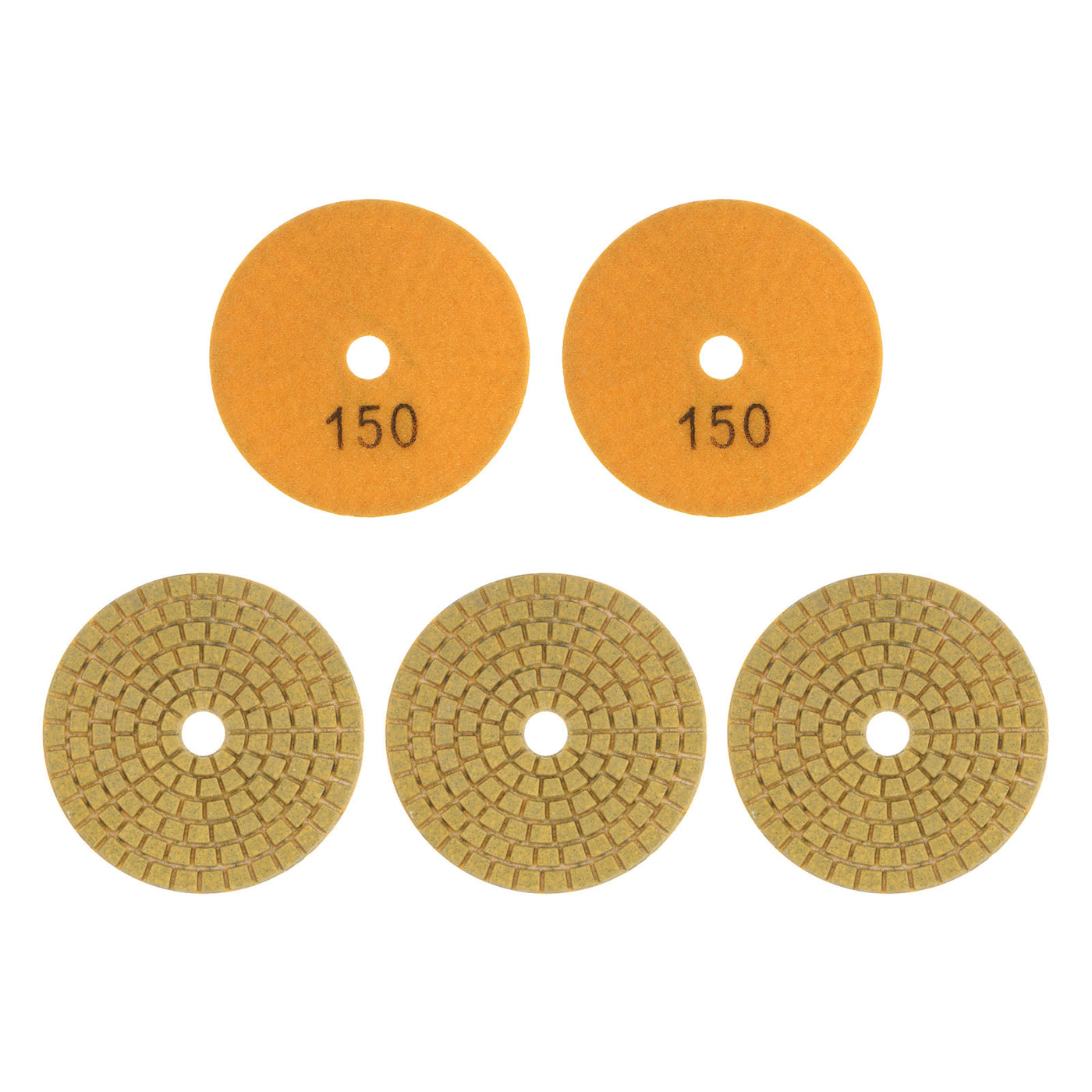 Harfington 5pcs 3" Grits 150 Premium Diamond Polishing Pads Wet/Dry for Stone Concrete