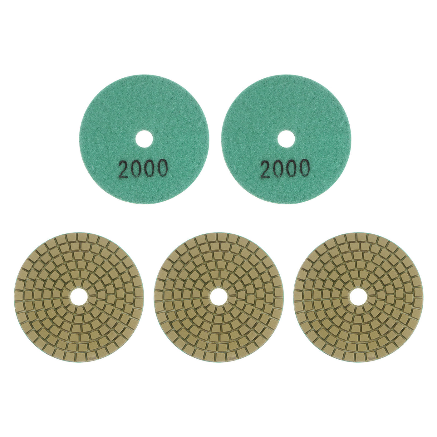 Harfington 5pcs 3" Grits 2000 Premium Diamond Polishing Pads Wet/Dry for Stone Concrete