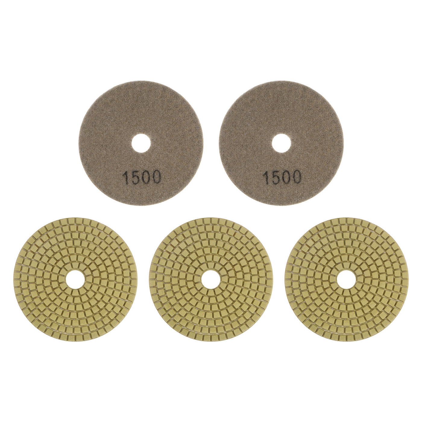 Harfington 5pcs 4" Grits 1500 Premium Diamond Polishing Pads Wet/Dry for Stone Concrete