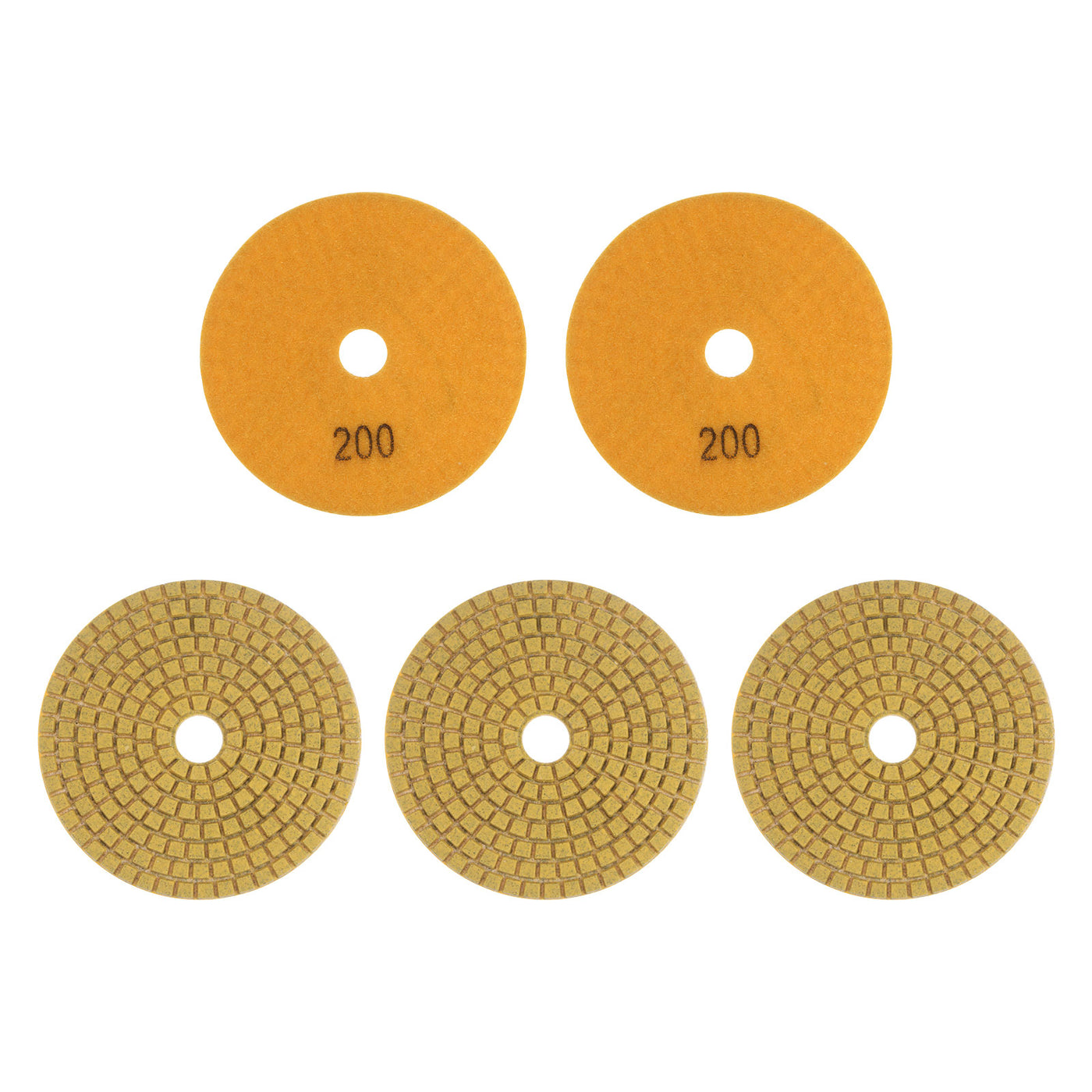 Harfington 5pcs 4" Grits 200 Premium Diamond Polishing Pads Wet/Dry for Stone Concrete