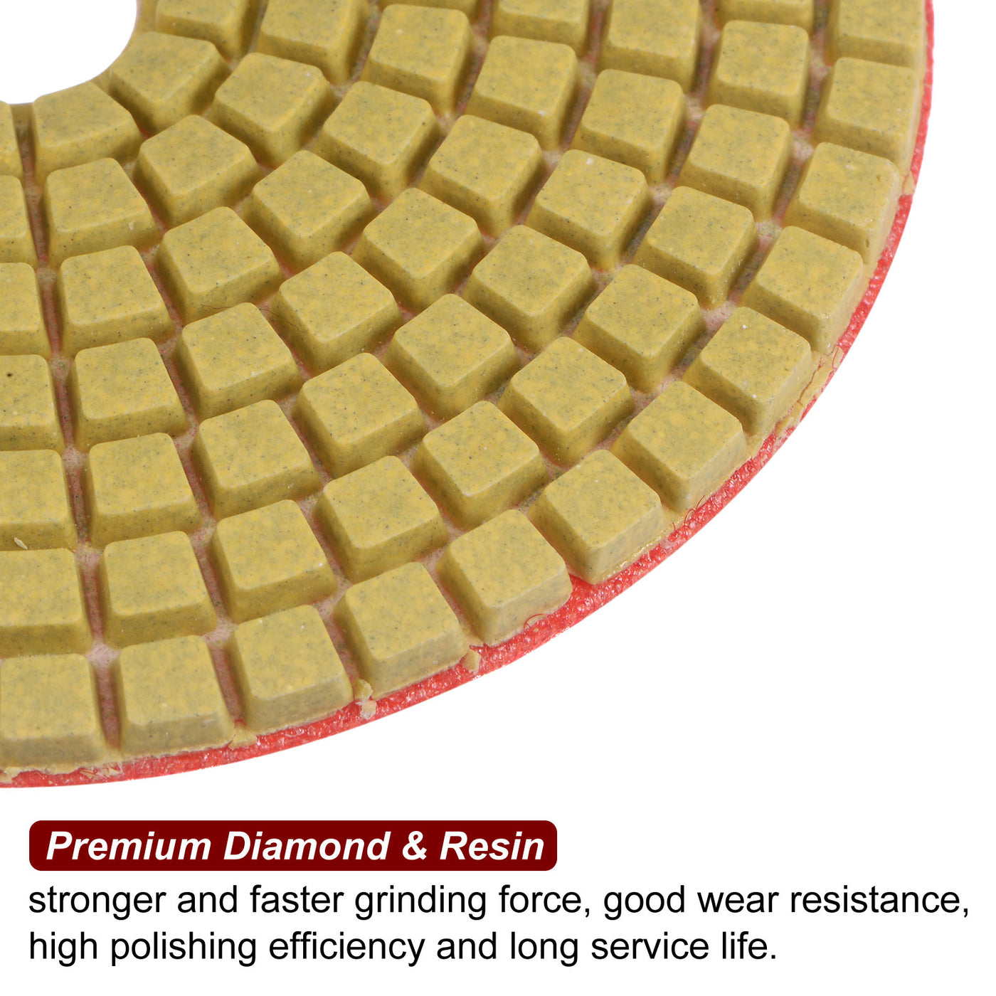 Harfington 5pcs 4" Grits 400 Premium Diamond Polishing Pads Wet/Dry for Stone Concrete