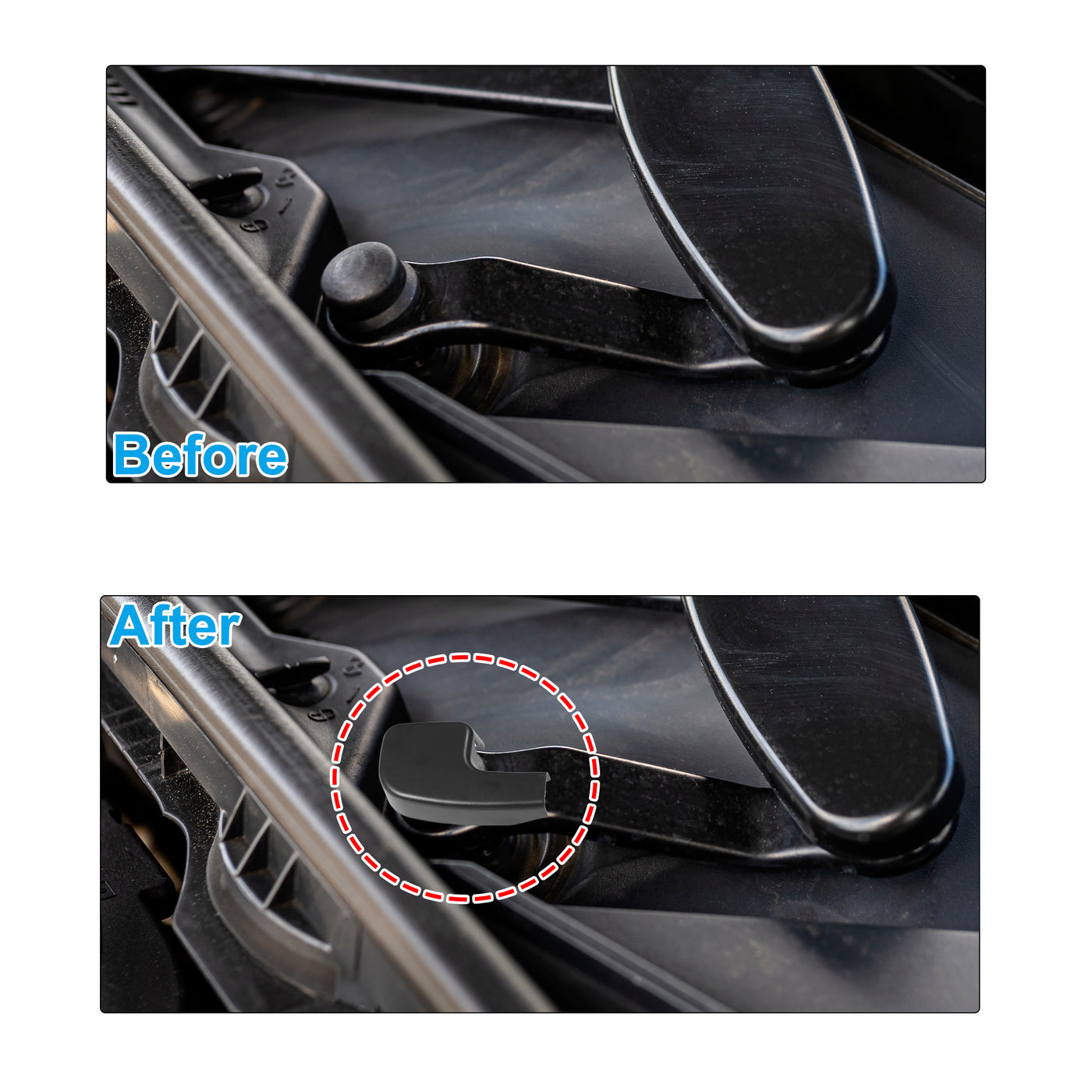 ACROPIX Front Windshield Wiper Arm Nut Cover Cap Black Fit for BMW 335i 2007-2009 - Pack of 2