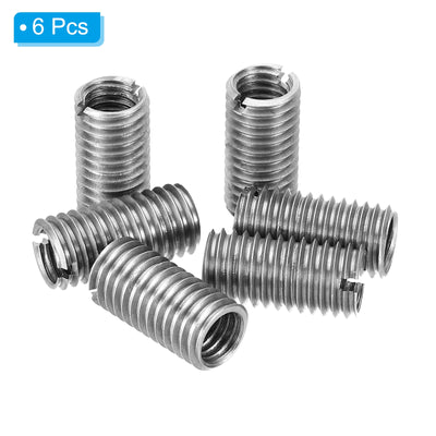 Harfington Thread Adapters Sleeve Reducing Nut, 6 Pcs M10*1.5 Male to M8*1.25 Female Repairing Insert Nut Screw Reducer Conversion Stainless Steel Fastener 20mm