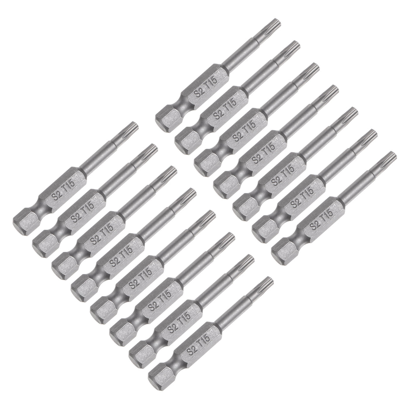 uxcell Uxcell 15Pcs T15 Torx Head Screwdriver Bit S2 Steel Screw Drive Bit 2" Long