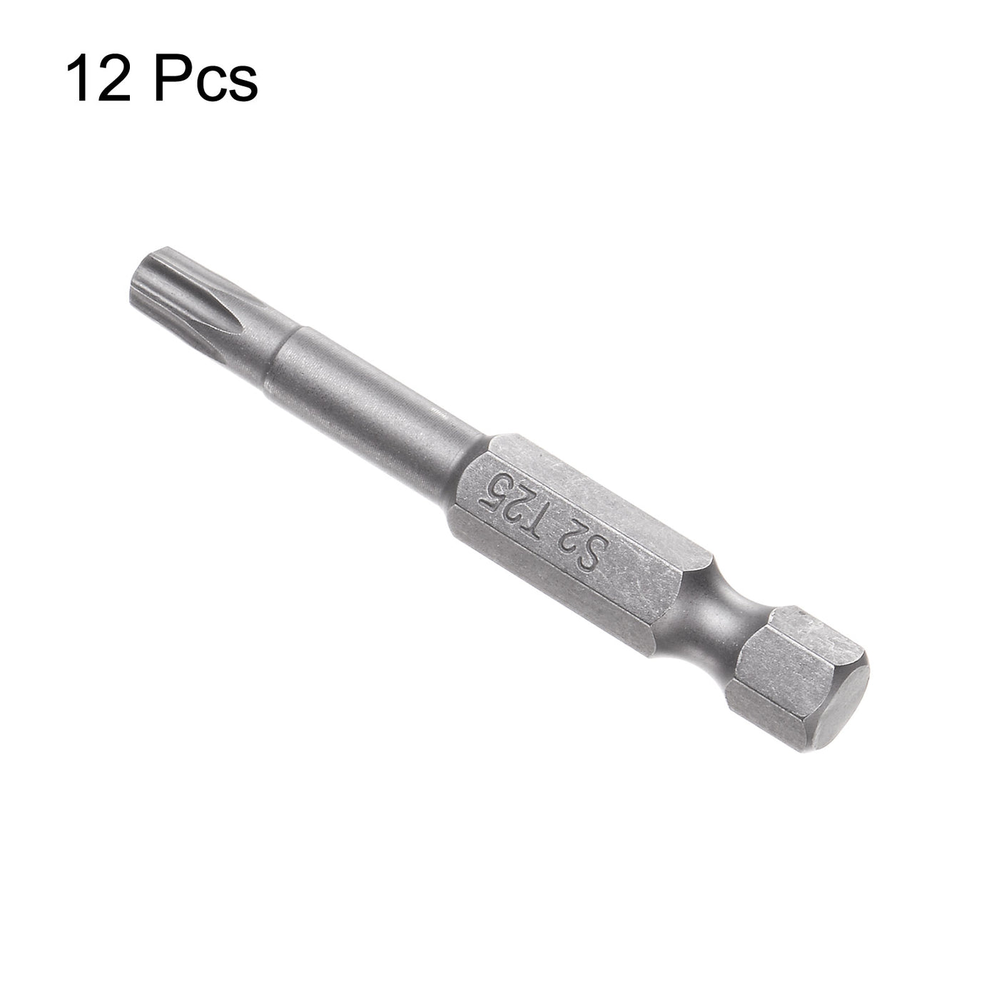 uxcell Uxcell 12Pcs T25 Torx Head Screwdriver Bit S2 Steel Magnetic Screw Drive Drill Bit 2" Long 1/4 Inch Hex Shank