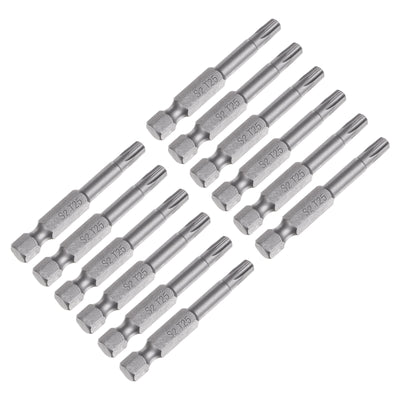 Harfington Uxcell 12Pcs T25 Torx Head Screwdriver Bit S2 Steel Magnetic Screw Drive Drill Bit 2" Long 1/4 Inch Hex Shank