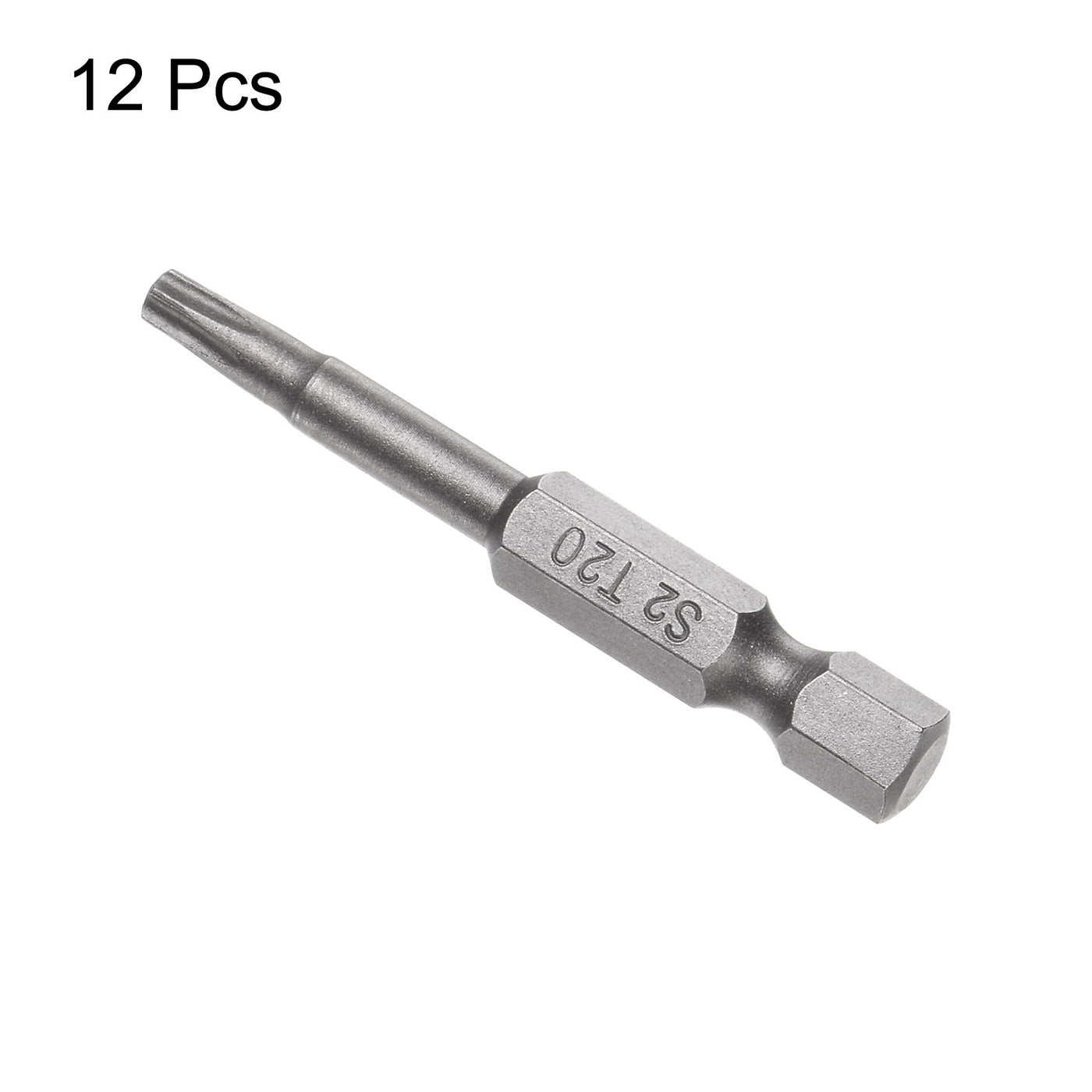 uxcell Uxcell 12Pcs T20 Torx Head Screwdriver Bit S2 Steel Magnetic Screw Drive Drill Bit 2" Long 1/4 Inch Hex Shank