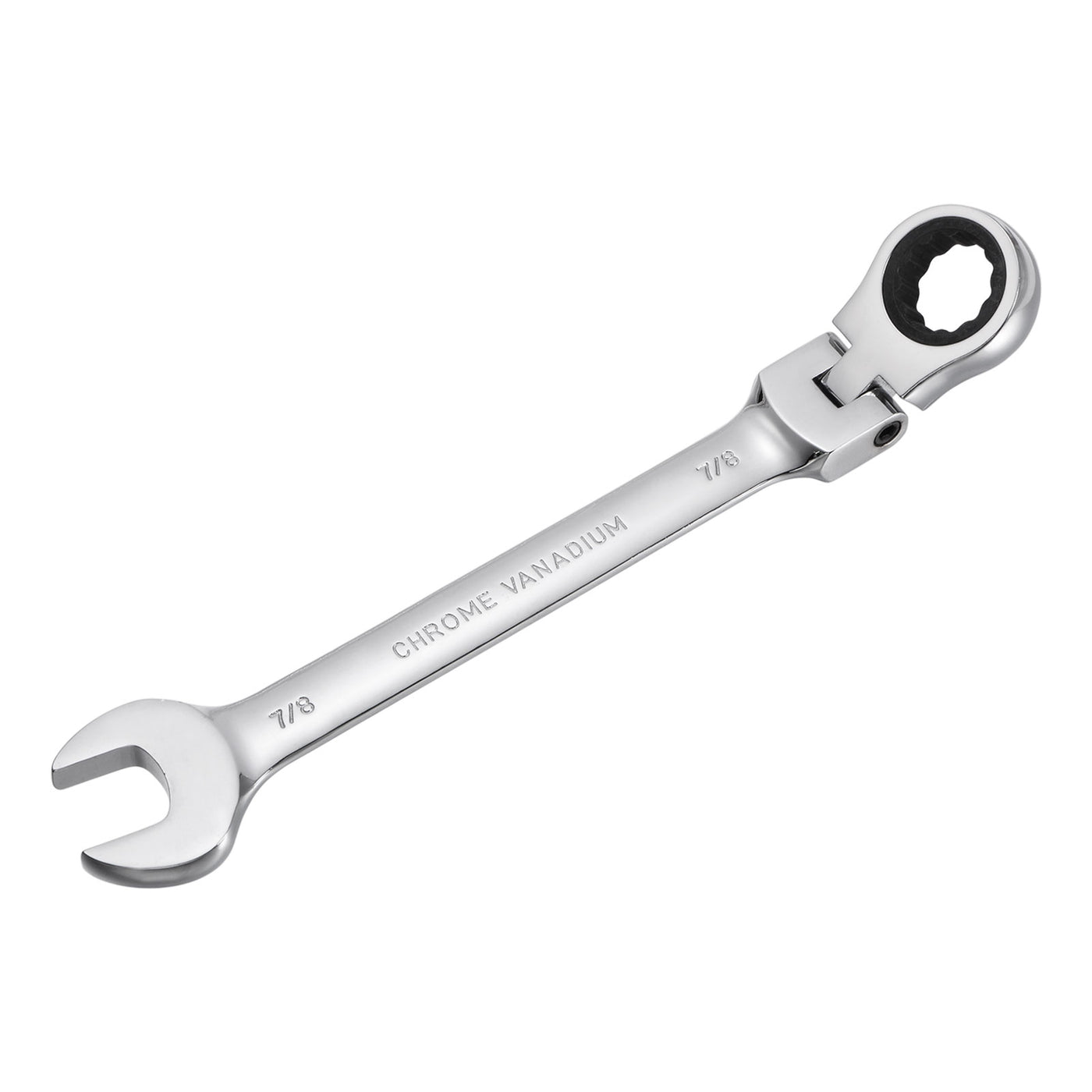 uxcell Uxcell 7/8" Flex-Head Ratcheting Combination Wrench SAE 72 Teeth 12 Point Box Ended