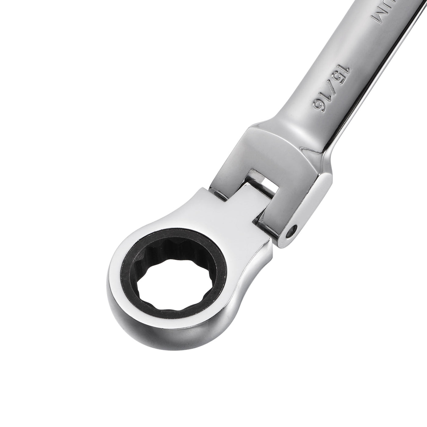 uxcell Uxcell 15/16" Flex-Head Ratcheting Combination Wrench SAE 72 Teeth 12 Point Box Ended