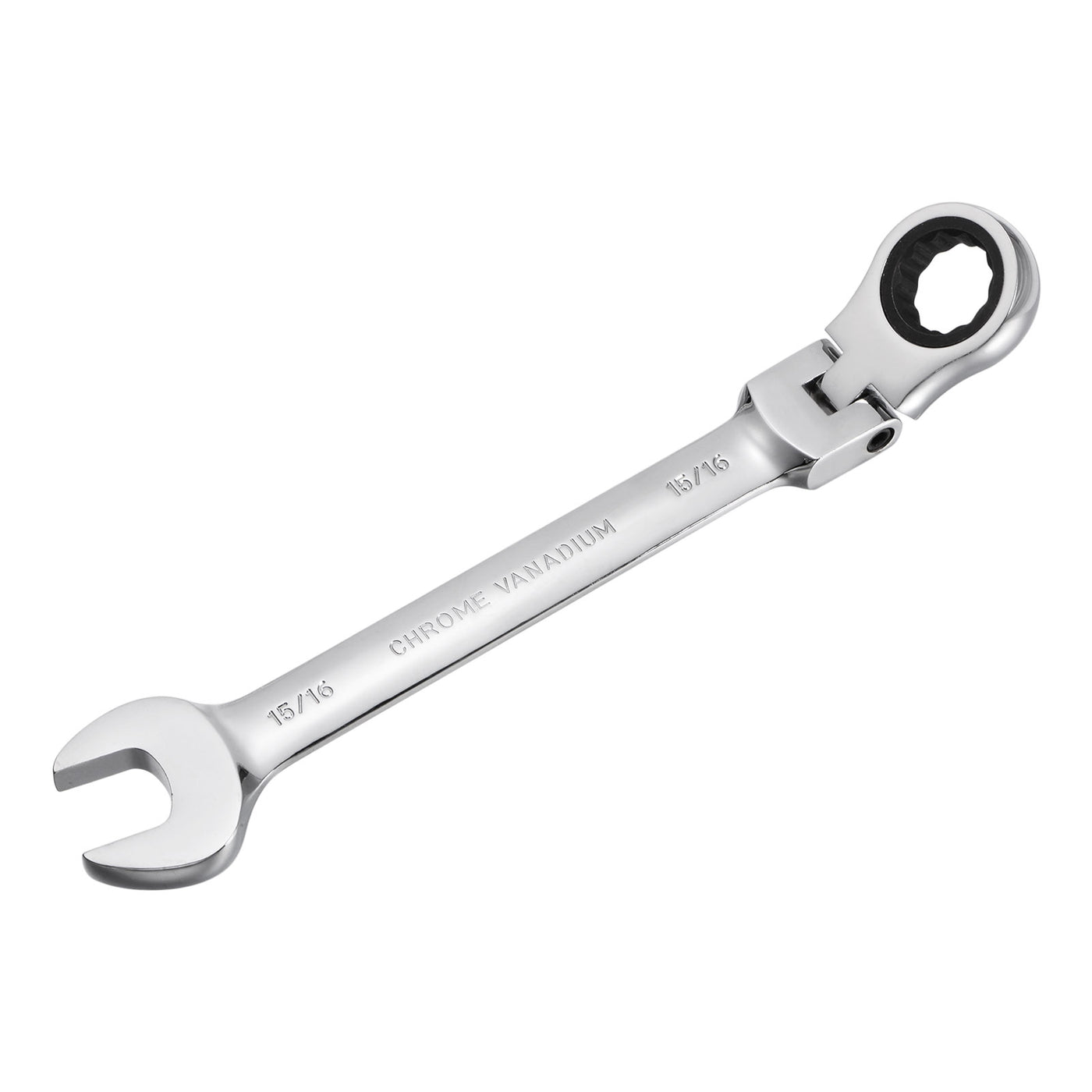 uxcell Uxcell 15/16" Flex-Head Ratcheting Combination Wrench SAE 72 Teeth 12 Point Box Ended