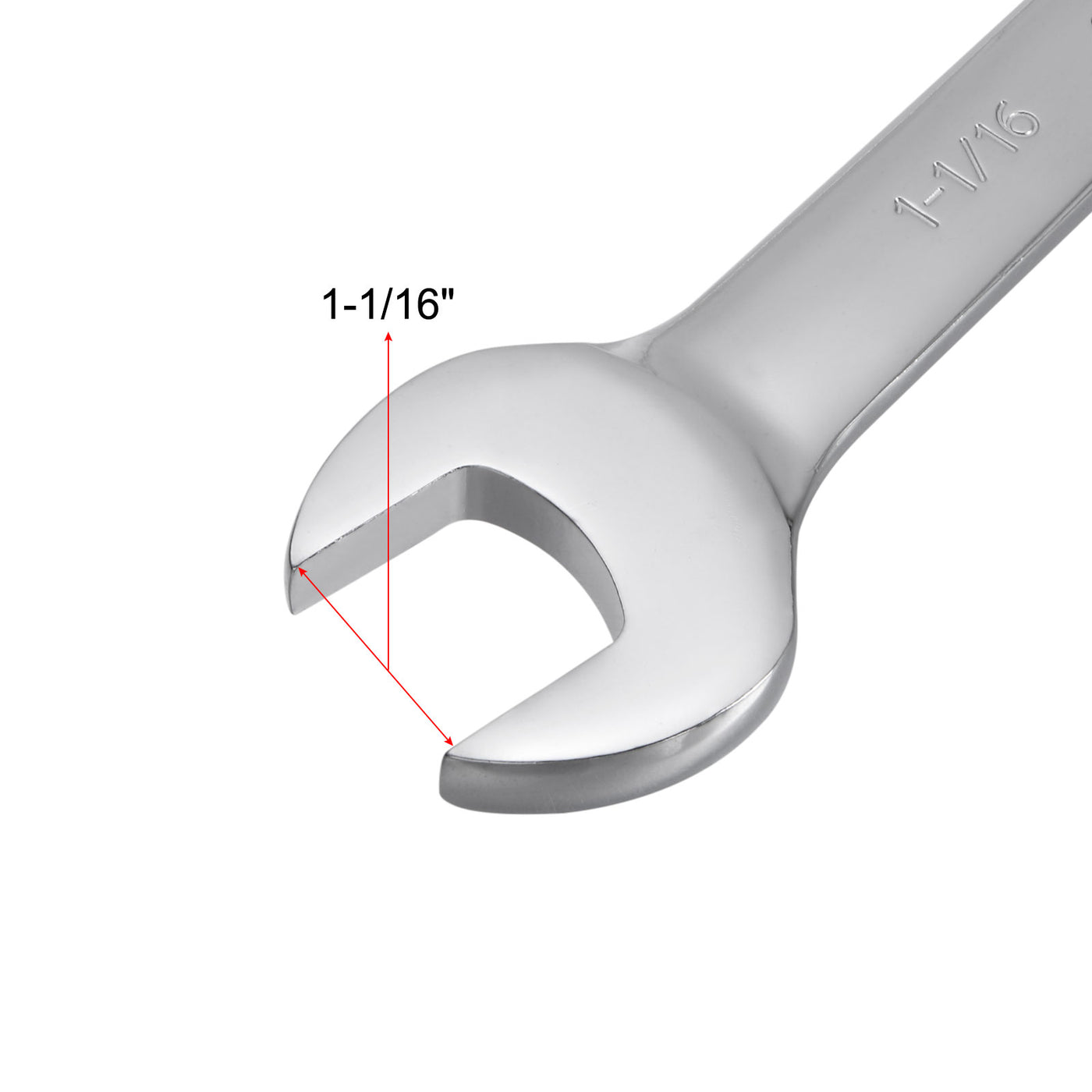 uxcell Uxcell 1-1/16" Ratcheting Combination Wrench SAE 72 Teeth 12 Point Box Ended Tools