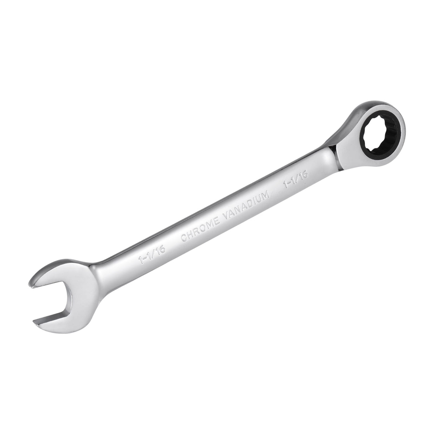 uxcell Uxcell 1-1/16" Ratcheting Combination Wrench SAE 72 Teeth 12 Point Box Ended Tools