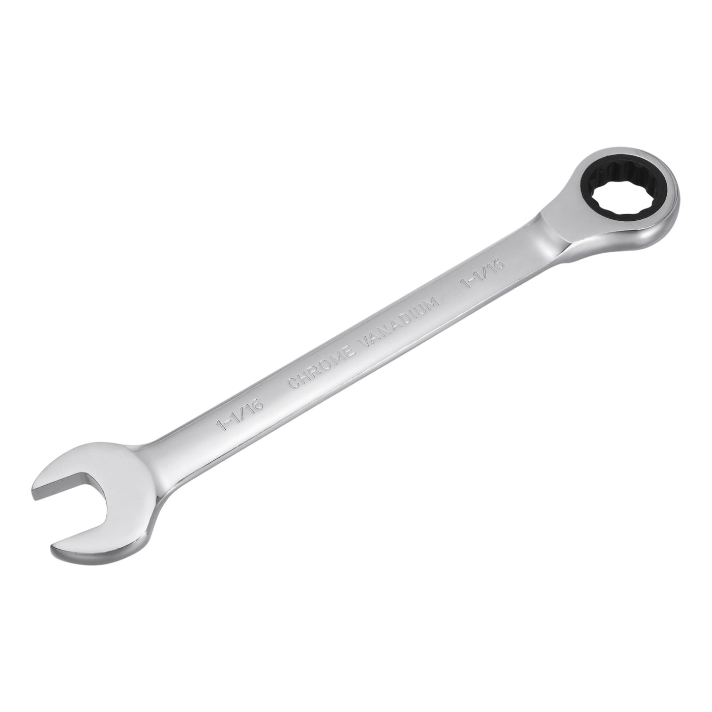 uxcell Uxcell 1-1/16" Ratcheting Combination Wrench SAE 72 Teeth 12 Point Box Ended Tools