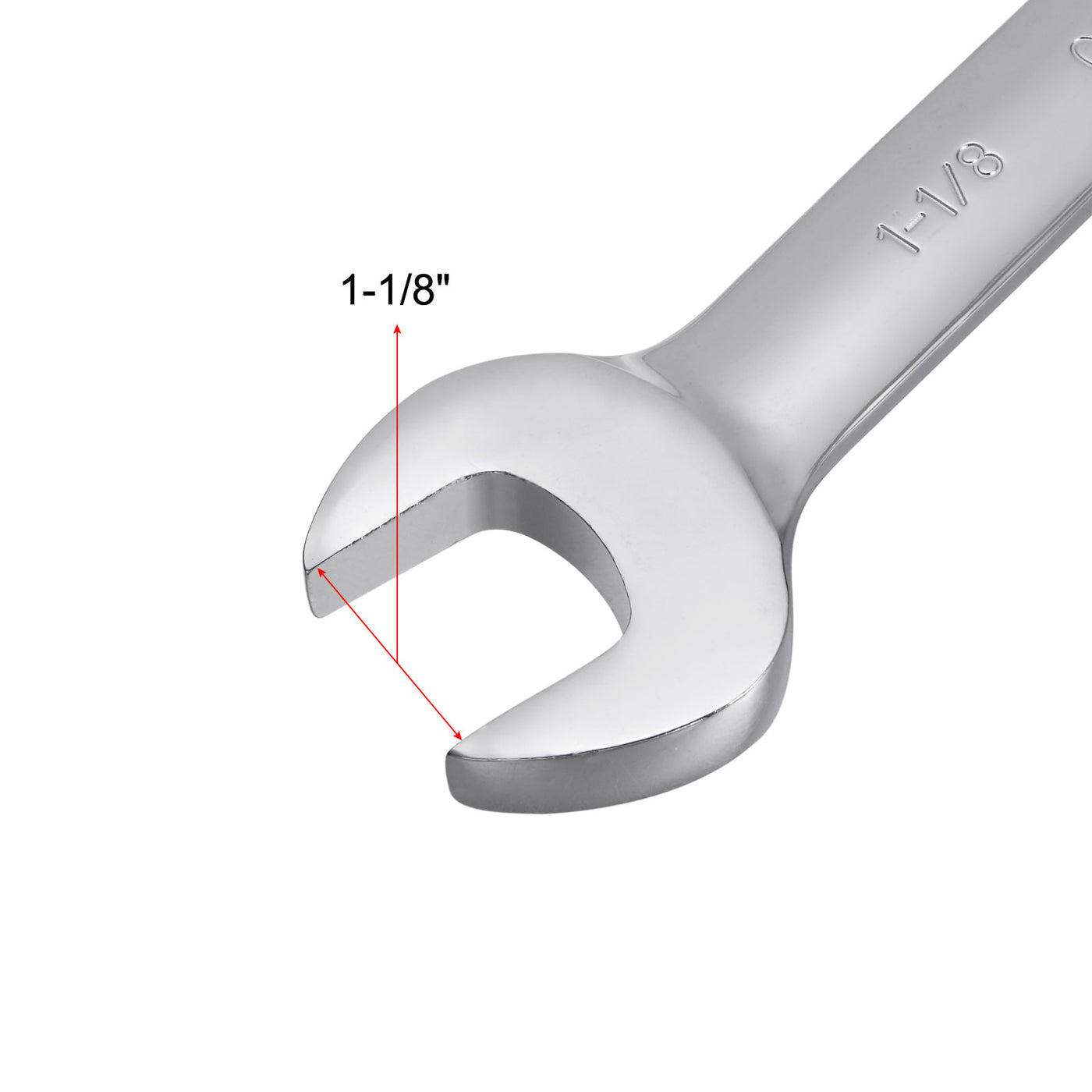 uxcell Uxcell 1-1/8" Flex-Kopf Ratcheting Kombi Schraubenschlüssel SAE 72 Zähne 12 Punkte Ratsche Box Abgeschlossen Steckschlüssel Werkzeuge Cr-V