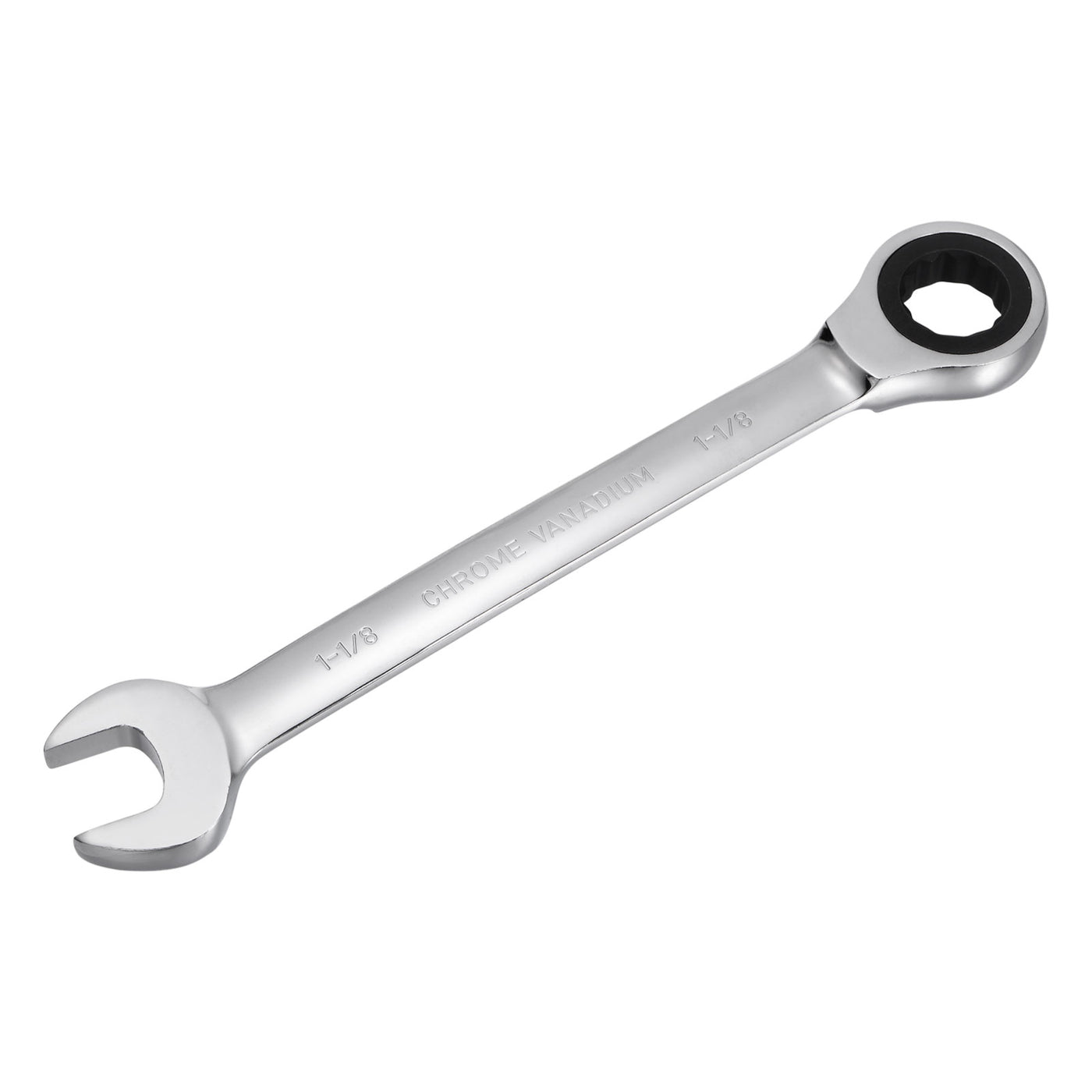 uxcell Uxcell 1-1/8" Ratcheting Combination Wrench SAE 72 Teeth 12 Point Box Ended Tools