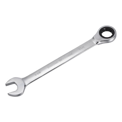 uxcell Uxcell 1-1/4" Ratcheting Combination Wrench SAE 72 Teeth 12 Point Box Ended Tools