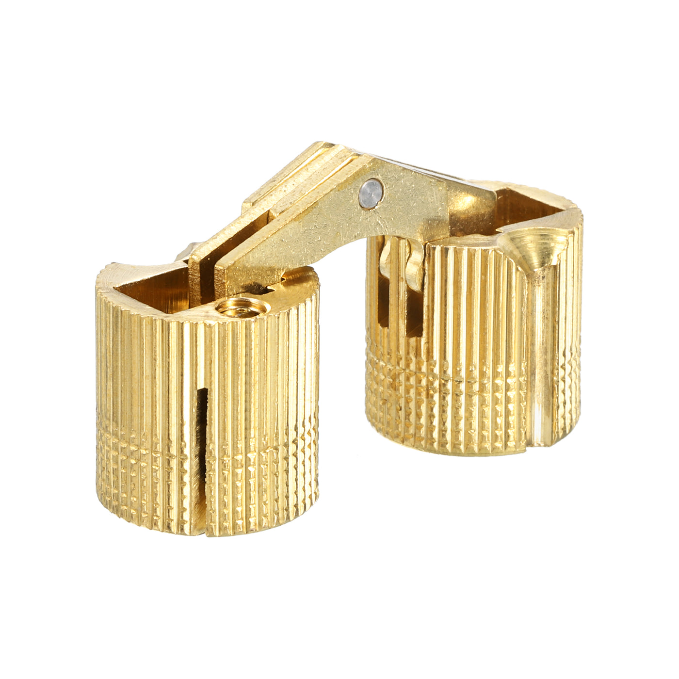 uxcell Uxcell 16mm Brass Barrel Hinges Invisible Hidden Concealed Furniture Hinges, Gold