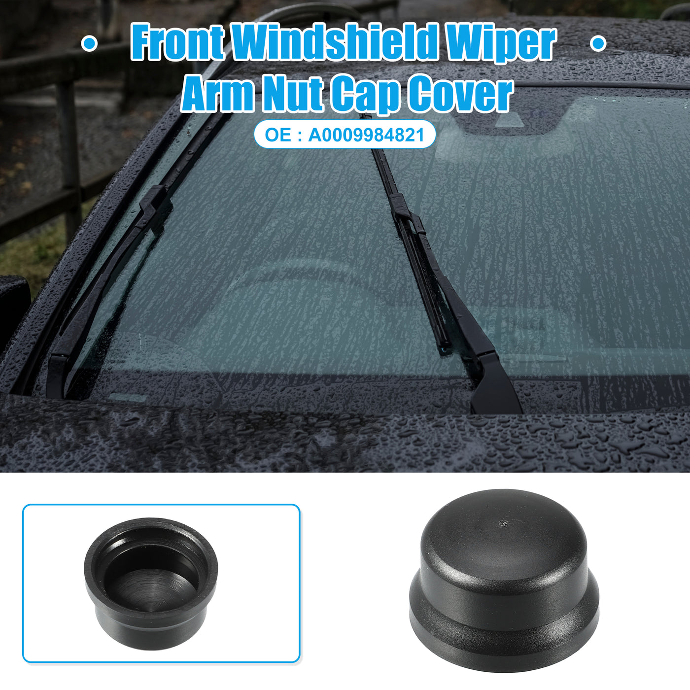 ACROPIX Front Windshield Wiper Arm Nut Cap Cover for Mercedes-Benz C300 2008-2023 No.A0009984821 - Pack of 1