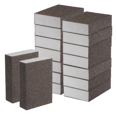 Harfington 16pcs Sanding Sponge Blocks 120-180 Grit Foam Sanding Block, 100x70x25mm