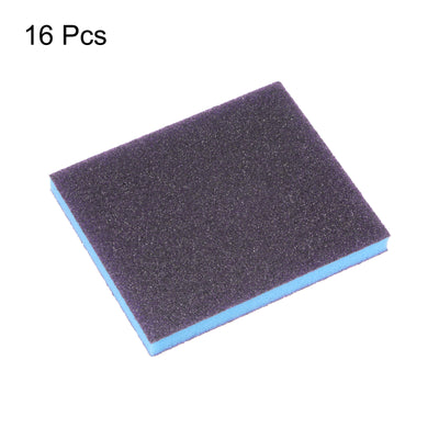 Harfington 16pcs Sanding Sponge Blocks 120-180 Grit Foam Sanding Block 120x100x12mm, Purple