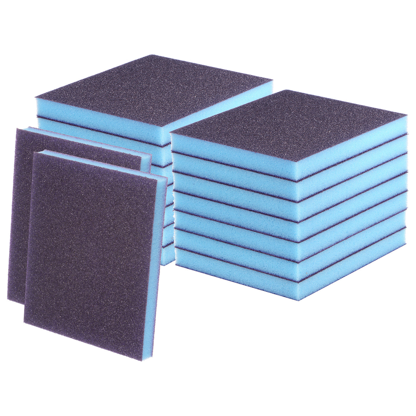 Harfington 16pcs Sanding Sponge Blocks 180-240 Grit Foam Sanding Block 120x100x12mm, Purple